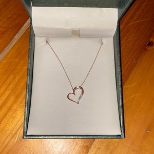 Rose Gold Necklace with Heart Pendant